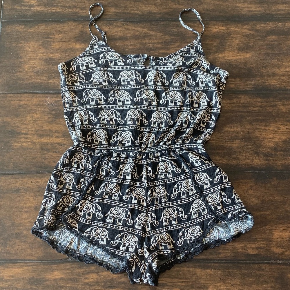 Black and white romper